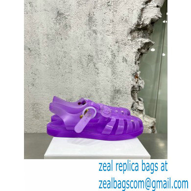 Gucci Rubber Sandals with Double G 676970 Purple 2022