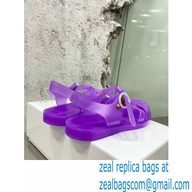 Gucci Rubber Sandals with Double G 676970 Purple 2022