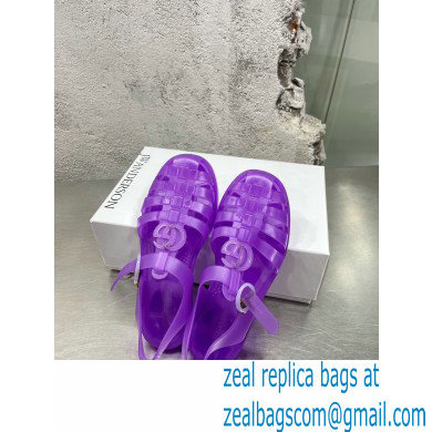 Gucci Rubber Sandals with Double G 676970 Purple 2022 - Click Image to Close