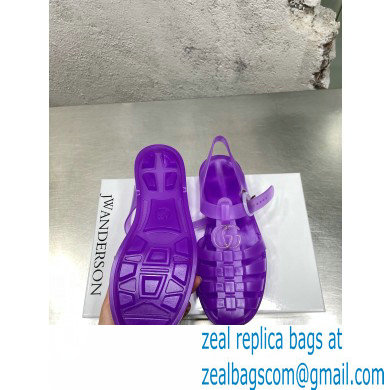 Gucci Rubber Sandals with Double G 676970 Purple 2022