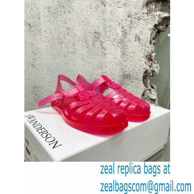 Gucci Rubber Sandals with Double G 676970 Red 2022