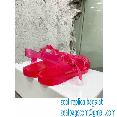 Gucci Rubber Sandals with Double G 676970 Red 2022