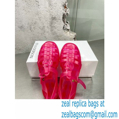 Gucci Rubber Sandals with Double G 676970 Red 2022 - Click Image to Close