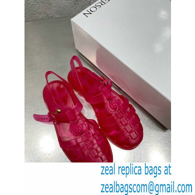 Gucci Rubber Sandals with Double G 676970 Red 2022