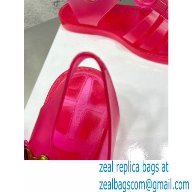 Gucci Rubber Sandals with Double G 676970 Red 2022