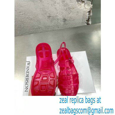 Gucci Rubber Sandals with Double G 676970 Red 2022