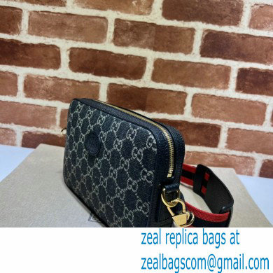 Gucci Shoulder bag with Interlocking G 699133 GG Denim Black