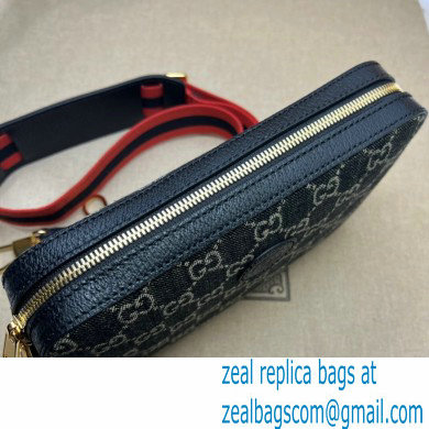 Gucci Shoulder bag with Interlocking G 699133 GG Denim Black