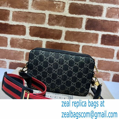 Gucci Shoulder bag with Interlocking G 699133 GG Denim Black