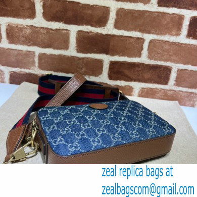 Gucci Shoulder bag with Interlocking G 699133 GG Denim Blue