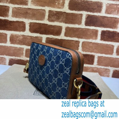 Gucci Shoulder bag with Interlocking G 699133 GG Denim Blue