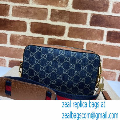 Gucci Shoulder bag with Interlocking G 699133 GG Denim Blue