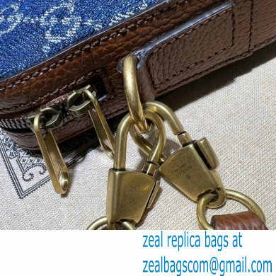 Gucci Shoulder bag with Interlocking G 699133 GG Denim Blue