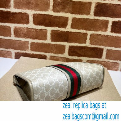 Gucci Web Ophidia Toiletry Case Bag 598234 GG Canvas Oatmeal