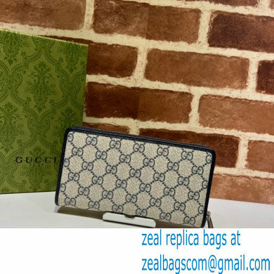 Gucci Zip around wallet with Interlocking G 673003 Blue - Click Image to Close