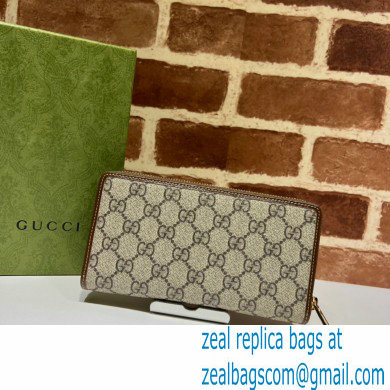 Gucci Zip around wallet with Interlocking G 673003 Brown - Click Image to Close