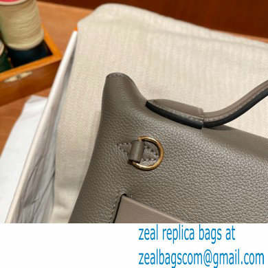 HERMES 24/24 MINI KELLY BAG IN TOGO LEATHER Gris Asphalte