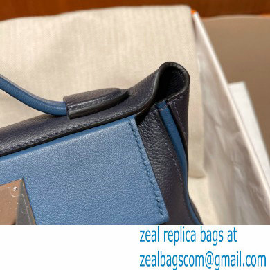 HERMES 24/24 MINI KELLY BAG IN TOGO LEATHER NAVY BLUE - Click Image to Close