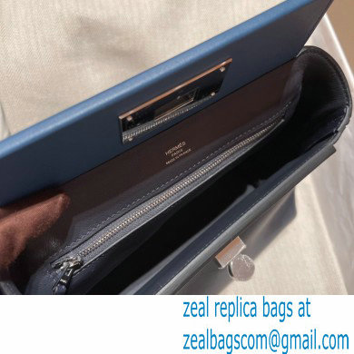 HERMES 24/24 MINI KELLY BAG IN TOGO LEATHER NAVY BLUE - Click Image to Close