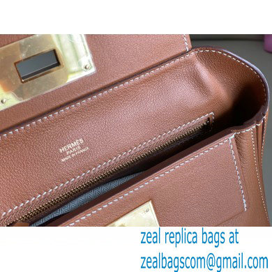 HERMES 24/24 MINI KELLY BAG IN TOGO LEATHER TAN - Click Image to Close