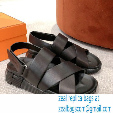 Hermes Electric sandals Leather Black 2022 - Click Image to Close