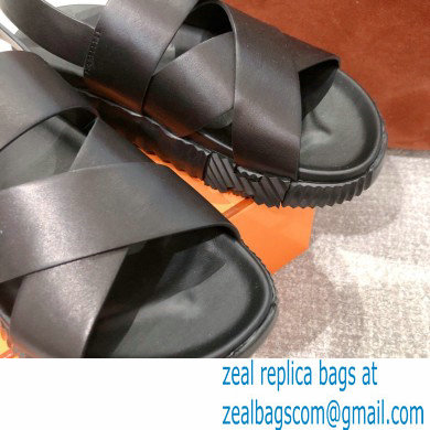 Hermes Electric sandals Leather Black 2022