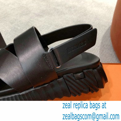 Hermes Electric sandals Leather Black 2022 - Click Image to Close