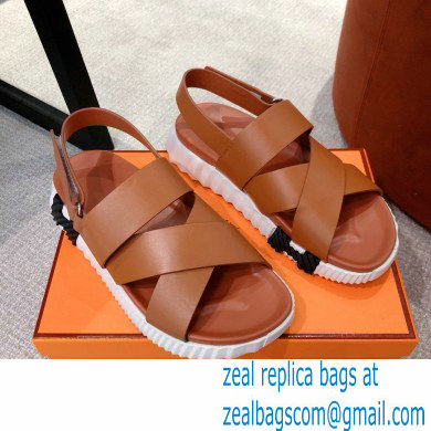 Hermes Electric sandals Leather Brown 2022