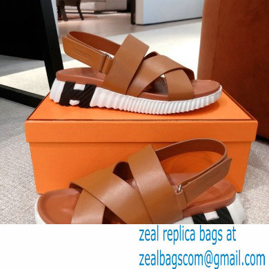 Hermes Electric sandals Leather Brown 2022