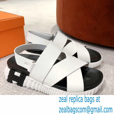 Hermes Electric sandals Leather White 2022