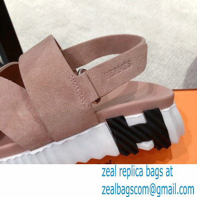 Hermes Electric sandals Suede Nude 2022 - Click Image to Close