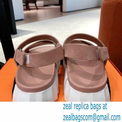 Hermes Electric sandals Suede Nude 2022 - Click Image to Close