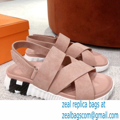 Hermes Electric sandals Suede Nude 2022