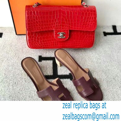 Hermes Heel 5cm Oasis Sandals in Swift Box Calfskin 10