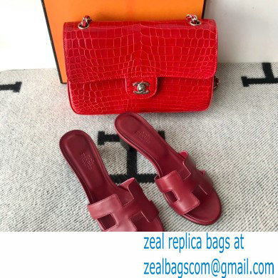 Hermes Heel 5cm Oasis Sandals in Swift Box Calfskin 24