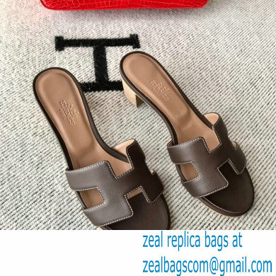 Hermes Heel 5cm Oasis Sandals in Swift Box Calfskin 33 - Click Image to Close