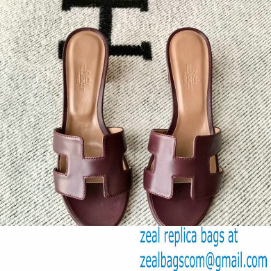 Hermes Heel 5cm Oasis Sandals in Swift Box Calfskin 34