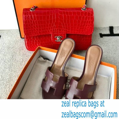 Hermes Heel 5cm Oasis Sandals in Swift Box Calfskin 34