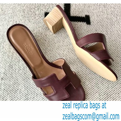 Hermes Heel 5cm Oasis Sandals in Swift Box Calfskin 34 - Click Image to Close