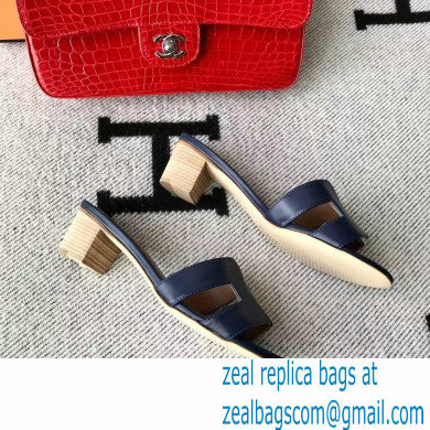 Hermes Heel 5cm Oasis Sandals in Swift Box Calfskin 37