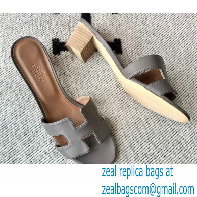 Hermes Heel 5cm Oasis Sandals in Swift Box Calfskin 39 - Click Image to Close