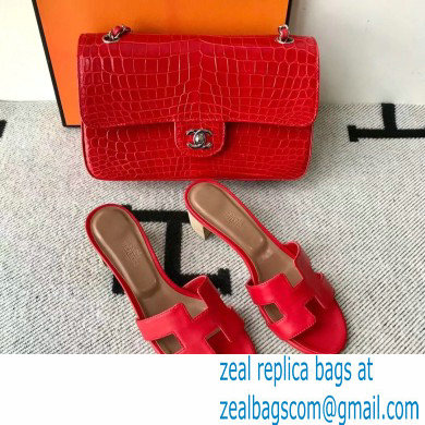 Hermes Heel 5cm Oasis Sandals in Swift Box Calfskin 42