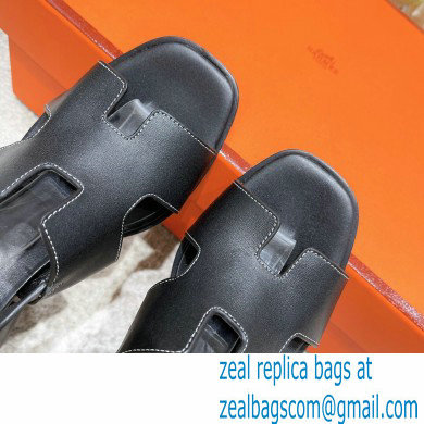 Hermes Heel 6cm Elbe Sandals Black 2022 - Click Image to Close