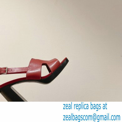 Hermes Heel 9cm Elbe Sandals Burgundy 2022