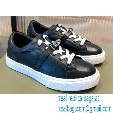 Hermes Kelly buckle Calfskin Day Sneakers Black 2022 - Click Image to Close