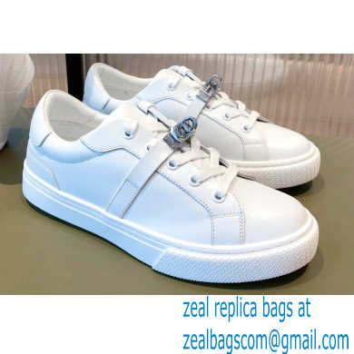 Hermes Kelly buckle Calfskin Day Sneakers White 2022 - Click Image to Close
