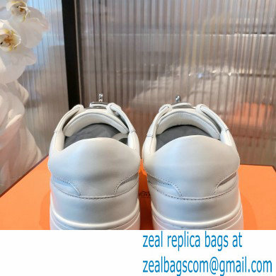 Hermes Kelly buckle Calfskin Day Sneakers White 2022 - Click Image to Close