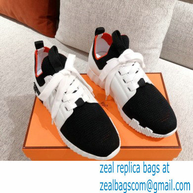 Hermes Knit and calfskin Depart Sneakers 01 2022 - Click Image to Close