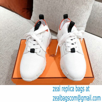 Hermes Knit and calfskin Depart Sneakers 02 2022