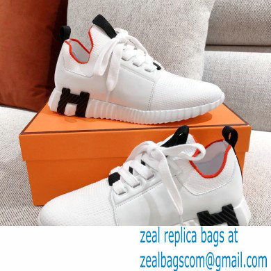 Hermes Knit and calfskin Depart Sneakers 02 2022